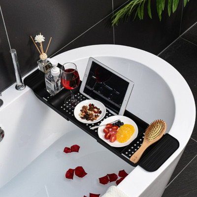 Multi-Function Retractable Bathtub Storage Rack Bath Tray Sh