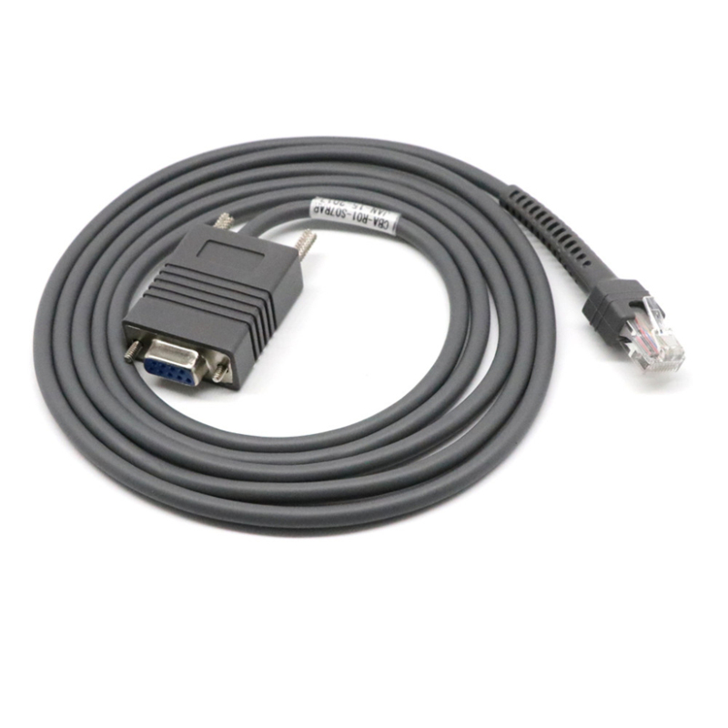 RS232 Serial Cable 7FT RJ45 to DB9 Female Symbol Barcode Sca
