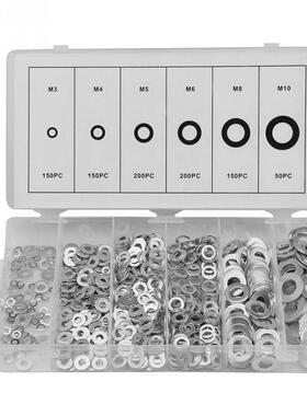 900PCS A3 Steel M3 M4 M5 M6 M8 M10 Flat Washer Plain Washers