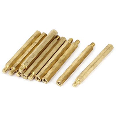 M4x50+6mm Female/Male Threaded Brass Hex Standoff Pillar Spa