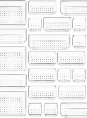 25 Pack Desk Drawer Organiser, Fridge Organisers With 4