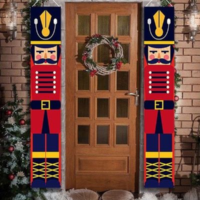 Nutcracker Soldier Christmas Banner Decorations For Home