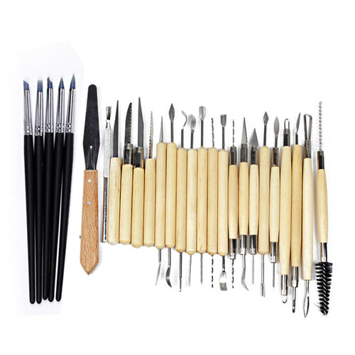 27pcs Rubber Shapers Pottery Clay Sculpture Carving Modeling