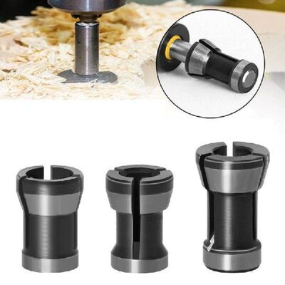 3PCS High Precision Adapter Collet 8mm 6.35mm 6mm Collets