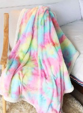 Soft Warm Plush Blanket Winter Sheet Bedspread Sofa Plaid