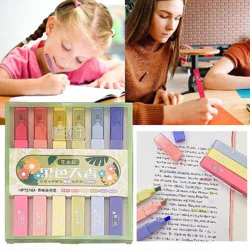 Writing Pen Sets 6PC Highlighter Scented Candy Large