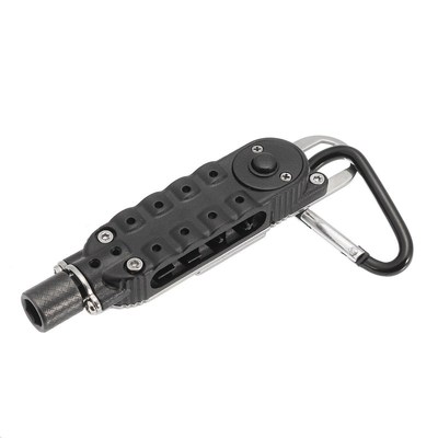 EDC Climbing Carabiner Paracord Buckle Flashlight Wrench Too