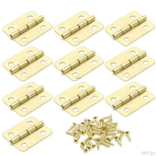 10x Kitchen Cabinet Door 4 Holes Drawer Hinges Jewelry Box F