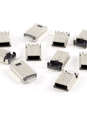 10 Pcs Mini USB Type B Plug Male 180 Degree 5-Pin SMD SMT So