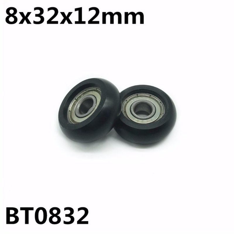 10PCS BT0832 8x32x12mm Nylon wheel hanging/ ball bearing wi