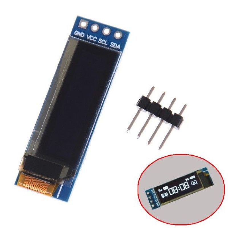 0.91 Inch 128x32 IIC I2C White/ Blue OLED LCD Display DIY