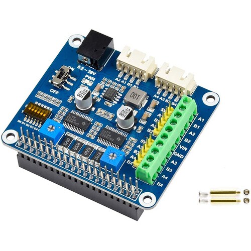 Waveshare Stepper Motor HAT Drives Two Stepper Motors for Ra