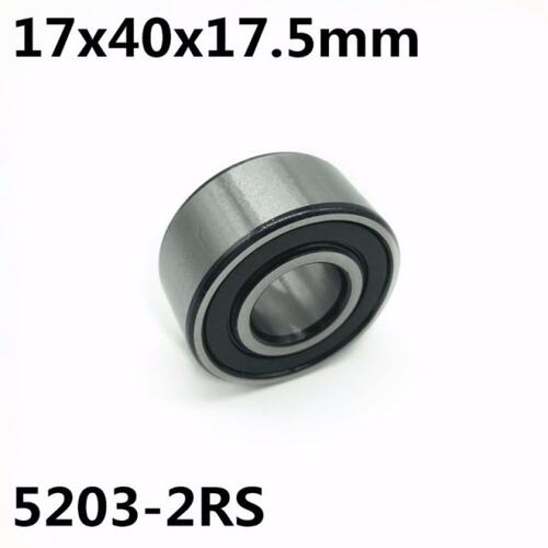 10PCS 5203-2RS 17x40x17.5 mm Double row angular contact bear