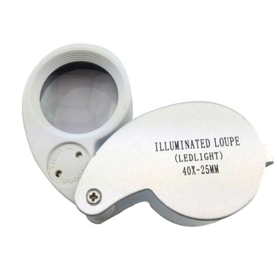 40x25mm Magnifier Loupe Illuminated Magnifier Jewelry Coins