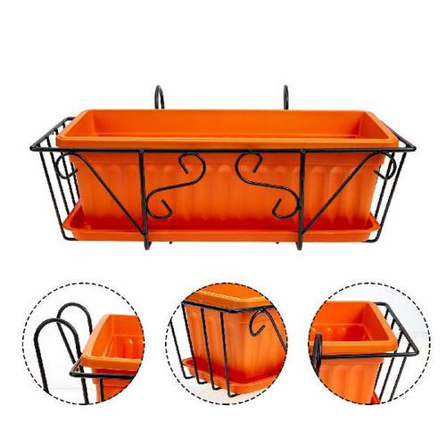 Flower Planter Railing Balcony Hanging Pot Planters Plant