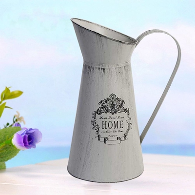 Hot Creative Shabby Rustic Style Chic Iron Metal Pitcher