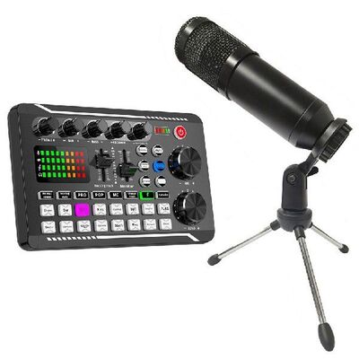 F998 Bluetooth Sound Card with BM800 USB Microphone Set