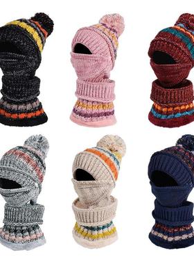 Fashion Autumn Winter Hat Scarf Face Cover 3 In 1 Windproof