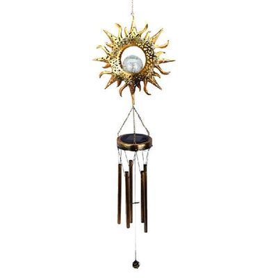 Sun Solar Wind Chimes For Outside Hanging Lamp LED Lights