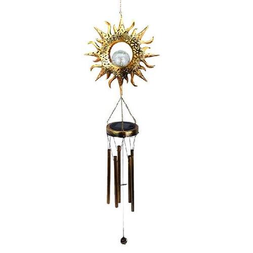 Sun Solar Wind Chimes For Outside Hanging Lamp LED Lights
