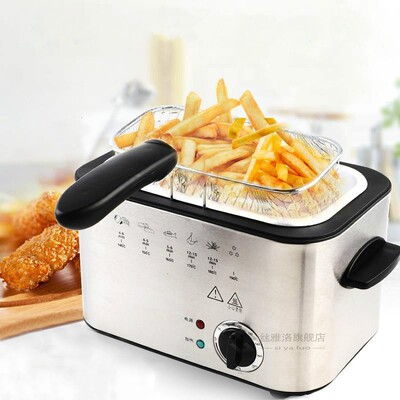 1.2L Stainless Steel Single tank Electric deep fryer smokele