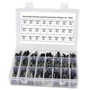 500Pcs/Box Electrolytic Chemical Capacitor kits 24Values 10V