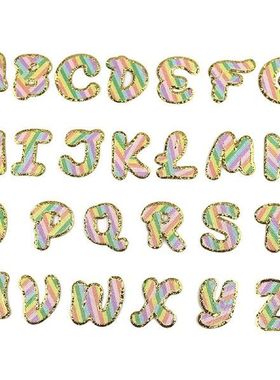Embroidery Patches A-Z English Letter Clothes Sticker for