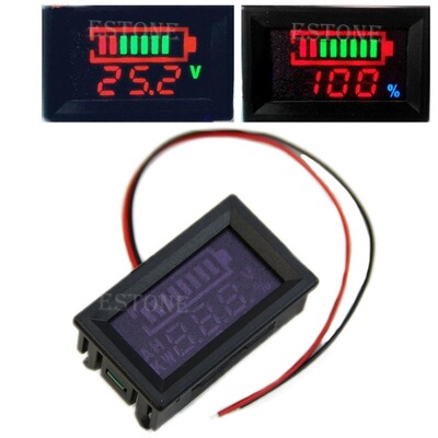 12V Acid Lead Batteries Indicator Capacity LED Tester Voltme