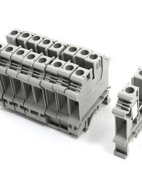 10Pcs Gray UK6N Screw Clipping Contact Terminal Block 800V 5