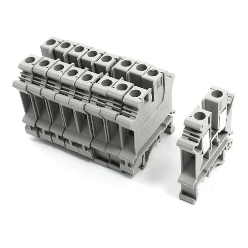 10Pcs Gray UK6N Screw Clipping Contact Terminal Block 800V 5