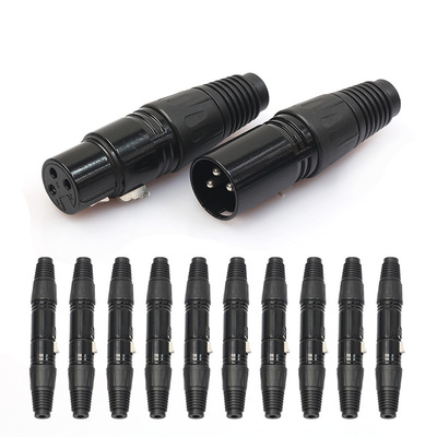 10 Pairs XLR 3 Pin Female Jack/Male Plug Audio Microphone MI