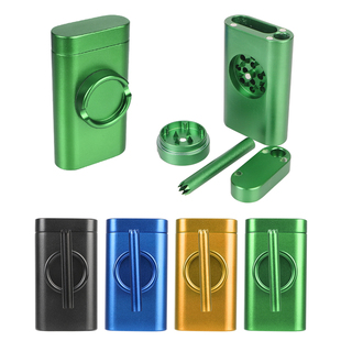 Herb Grinder Pinch Dugout Pipe Case Metal Tobacco Pipe