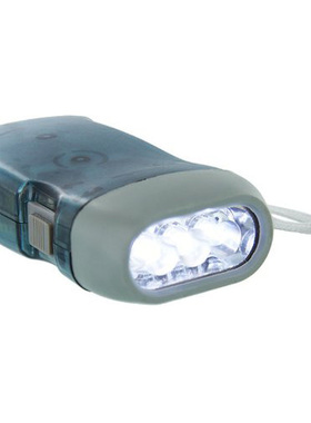 UK Blue Dynamo 3 White LEDs Flashlight  Light Camping Portab