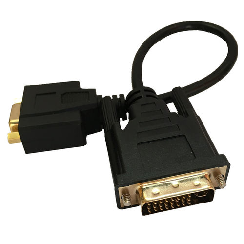 DVI to VGA DVI-I 24+5 Male to VGA HD15 Female Adapter Cable