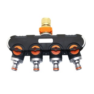 Garden 4-ways Hose Splitters Valve with Brass Quick
