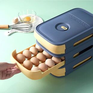 Plastic Refrigerator Eggs Storage Box New Drawer Egg Trays