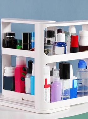 2 Layer Storage Kitchen Rotating Organize Spices Jar Bottle