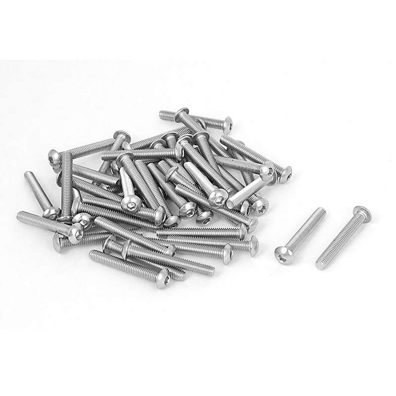 M4x30mm 2.5mm Hex Socket Button Head Screws 50 Pcs