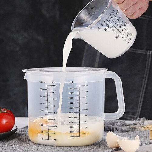 Hot Plastic Ounce Measuring Cups and Mixing Pitcher for
