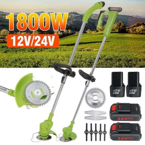 12V/24V 800W Electric Lawn Mower 18000mAh Li-ion Cordless Gr