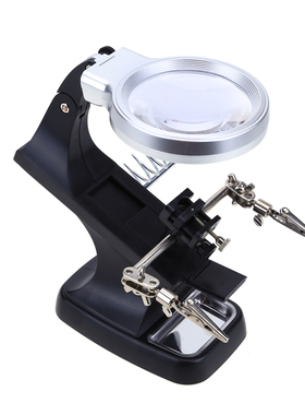 3x 4.5x DeskMagnifier LED Auxiliary Clip Holder Clamp Hand I