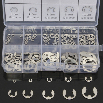 120pcs E-Clip Assortment Kit 304 Retaining Circlip Set 1.5mm