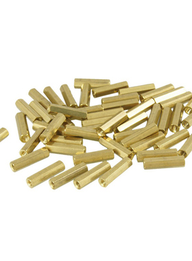50 Pcs Gold Tone Hexagonal 18mm Long M3 Female Thread Stando