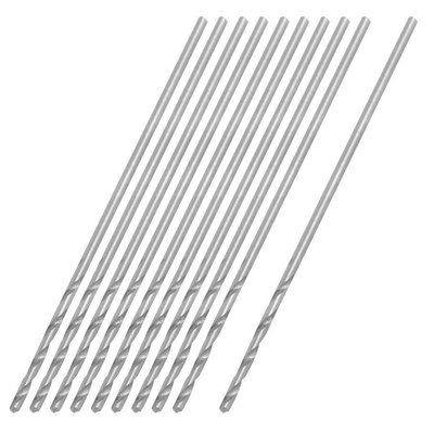 HSS twist drills 0.8 mm diameter, straight shank, 10pcs