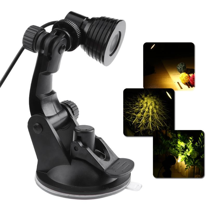 3W Mini USB Powered Detachable Suction Cup Rotatable Lightin