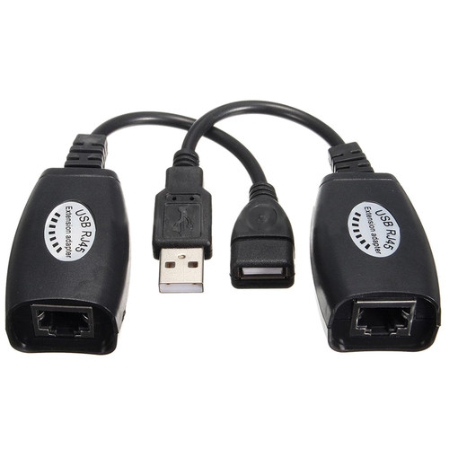 USB Extension Ethernet RJ45 Cat5e/6 Cable LAN Adapter Extend