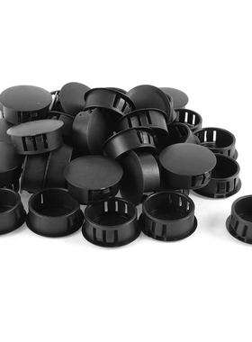 40 Pcs Locking Panel Plugs Hole Cover 2.5cm 25mm Dia. Black