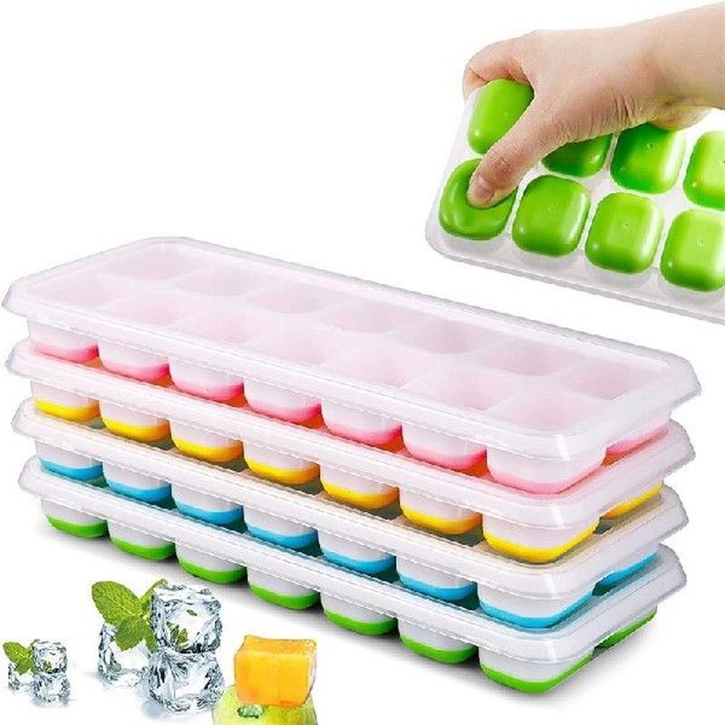 14 Grids Ice Cube Trays Reusable Silicone Ice cube Mold