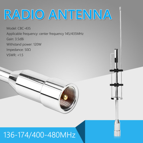 Dual Band Antenna CBC-435 UHF VHF 145/435MHz Outdoor Persona