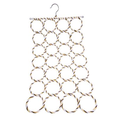 28-hole Ring Rope Slots Holder Hook Scarf Wraps Shawl Storag